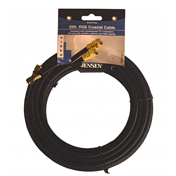 JENSEN 25ft. RG6 Coxial Cable